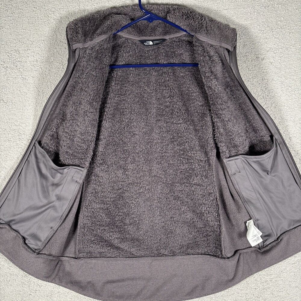 The North‎ Face Furry Fleece Vest Women’s Size S Full Zip Grey Camping Jogging - Picture 7 of 16